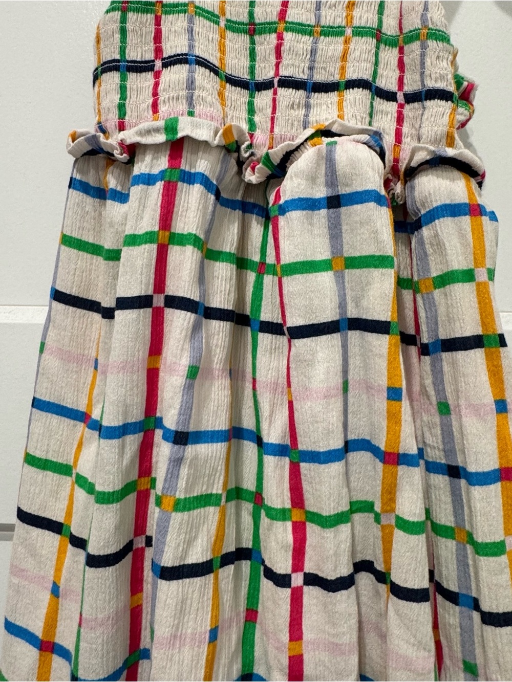 Tucker + Tate Girls Smocked Plaid Maxi Dress size 6 - Picture 2 of 7